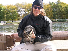 Alex Scott and Chairman Meow